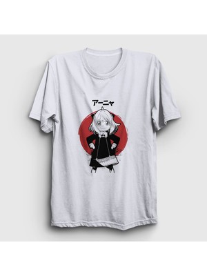 Presmono Unisex Beyaz Anya Forger Anime Spy X Family T-Shirt