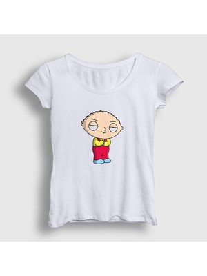 Presmono Kadın Beyaz Stewie Griffin Family Guy T-Shirt