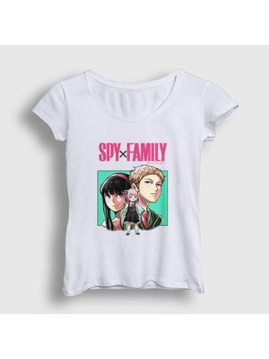 Presmono Kadın Beyaz Poster V3 Anime Spy x Family T-Shirt
