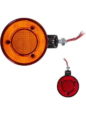 Formplas Ayna Altı Küpe Içi Dolu 30 Led'li 120MM 12V-24V Sarı - Kırmızı