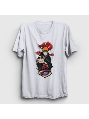 Presmono Unisex Beyaz Pain Anime Naruto T-Shirt