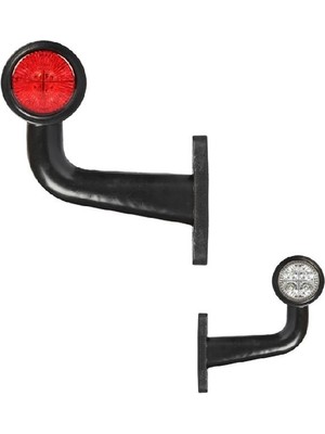 Formplast Orta Eğri Lamba 8 Led'Li 160Mm 24V Beyaz - Kırmızı - FR0115-WR