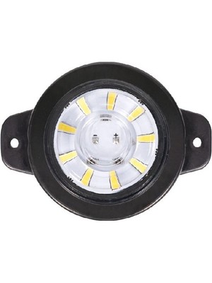 Formplas Yuvarlak Işaret Lamba Lensli Cam 9 Led'li 12V-24V Beyaz