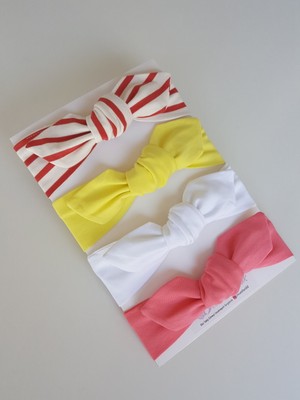 Swan Butik Çocuk  Bebek Bandana Seti 4'lü Mint Yeşili Pembe Dalgalı Somon Kiremit