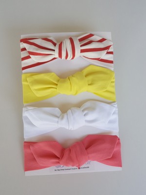 Swan Butik Çocuk  Bebek Bandana Seti 4'lü Mint Yeşili Pembe Dalgalı Somon Kiremit
