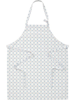 Hobiceyiz Mutfak Önlüğü Beyaz - Mavi 69x85 Cm