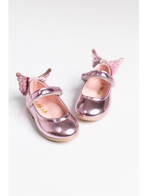 Le Mabelle Pembe  Topuğu Kelebekli Kız Çocuk Ayakkabı