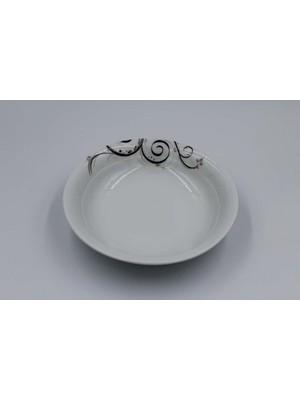 Güral Porselen 6'lı 19 cm Çukur Tabak Tek Çiçek 2436