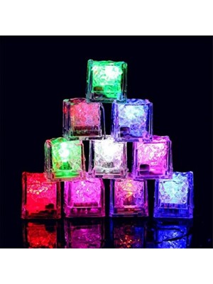 Kuzey LED Light Ice Cube 12 Adet LED Işıklı Buz Küpü Renkli Kokteyl Işığı Renkli LED Işıklı Buz Küpü Parti LED