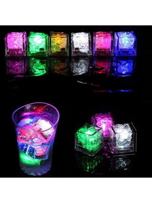 Kuzey LED Light Ice Cube 12 Adet LED Işıklı Buz Küpü Renkli Kokteyl Işığı Renkli LED Işıklı Buz Küpü Parti LED