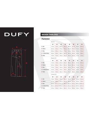 Dufy Siyah Erkek Regular Fit Düz Klasik Pantolon - 98178