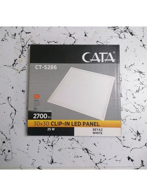 Cata Sekizgeled CT-5286 Cata 30X30 Clipin Tavan 25 Watt Beyaz Işık