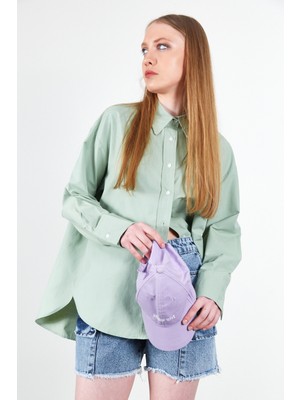 Manche Mint Kadın Poplin Gömlek | MKS163867-01