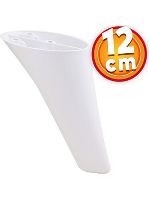 Nzb Lüks Mobilya Kanepe Sehpa Tv Ünitesi Koltuk Ayağı 12 cm Beyaz Baza Ayak