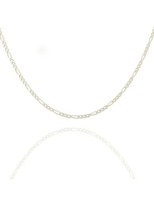 Takı Depo Figaro Model Gümüş Zincir 40 Mikron Kalınlık 60 - Gümüş Rengi