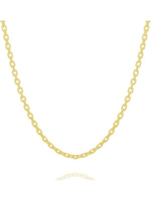 Takı Depo Forsa Model Gümüş Zincir 60 Mikron Kalınlık 50 - Altın Rengi