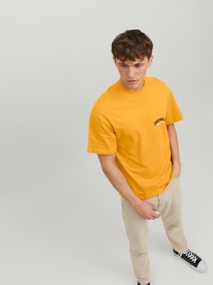 Jack & Jones Jorbrınk Studio Erkek Bisiklet Yaka Turuncu T-Shirt 12227718