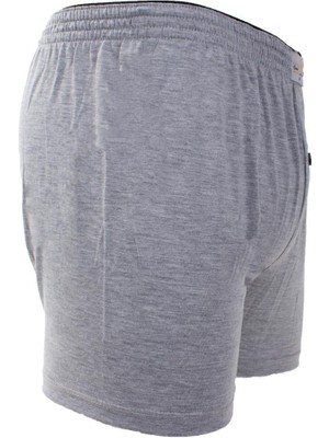 Ören Stil 44-7000 Gri 4'lü Paket Erkek  Havlu Bel Pamuklu Boxer