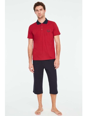 Mod Collection - Erkek Bordo Kapri Takımı 3823
