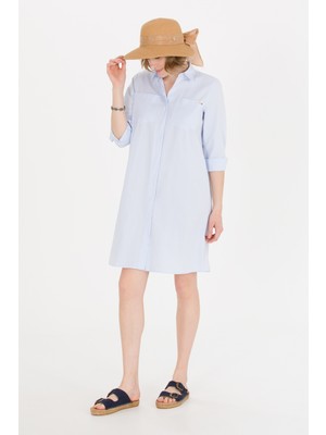 U.s. Polo Assn. Kadın Açık Mavi Dokuma Elbise 50255304-VR003