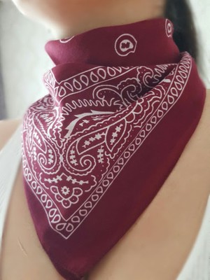 Petek Aksesuar Şal Desenli Bandana