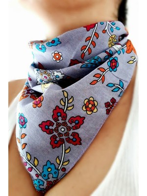 Petek Aksesuar Etnik Desenli Bandana Lila