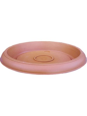 Villa Menekşe Damla Kemer Otantik Saksı Tabağı No1 Kahve 10,5cm Serinova Toxa Plastik Tabak