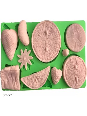 Butedo Dekoratif Kenar Şeklinde Silikon Şeker Hamuru Sabun ve Mum Kalıbı