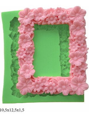 Butedo Dekoratif Kenar Şeklinde Silikon Şeker Hamuru Sabun ve Mum Kalıbı