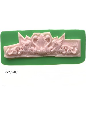 Butedo Dekoratif Kenar Şeklinde Silikon Şeker Hamuru Sabun ve Mum Kalıbı