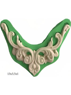 Butedo Dekoratif Kenar Şeklinde Silikon Şeker Hamuru Sabun ve Mum Kalıbı