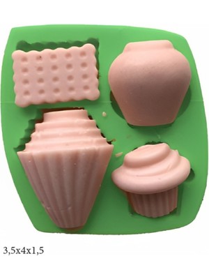 Butedo Dekoratif Kenar Şeklinde Silikon Şeker Hamuru Sabun ve Mum Kalıbı