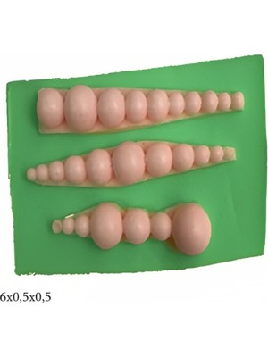 Butedo Dekoratif Kenar Şeklinde Silikon Şeker Hamuru Sabun ve Mum Kalıbı