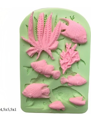 Butedo Dekoratif Kenar Şeklinde Silikon Şeker Hamuru Sabun ve Mum Kalıbı