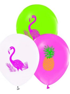 Kidspartim Flamingo Baskılı Pastel Renkli Balon