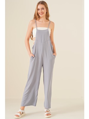 Bigdart 7019 Askılı Bahçivan Tulum - Gri