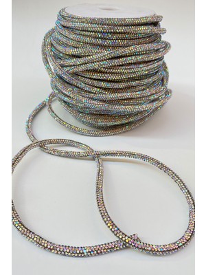 Hayalperest Boncuk Janjanlı Full Taşlı Boru Şerit Boncuk Aplik