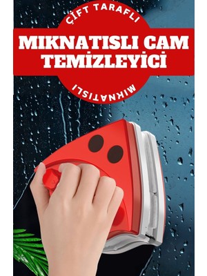 HomeCare Mıknatıslı Çift Taraflı Cam Temizleme Sileceği Güçlü Manyetik Özellikler ile Pratik Kullanım