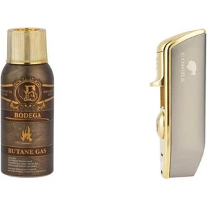 Gunmetal Üç Torch Çakmak ve Bodega Premium Gazlı Bütan Gaz 100 ml Seti