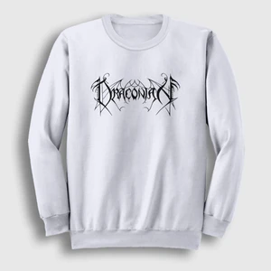 Unisex Beyaz Logo Band Draconian Sweatshirt