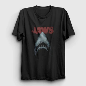 Unisex Siyah Shark Film Jaws T-Shirt