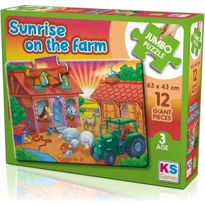 KS Games Sunrise On The Farm Jumbo Puzzle 12 Parça