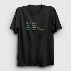 Unisex Siyah Select From Closet Developer Yazılımcı T-Shirt