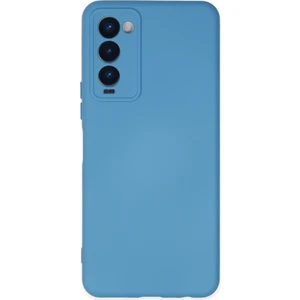 Bilişim Aksesuar Tecno Camon 18P Kılıf Lansman Nano Içi Kadife  Silikon - Mavi