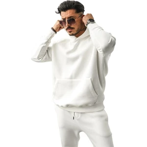 Double Ba2 Erkek Oversize Kanguru Cepli Sweatshirt