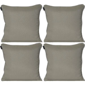 4'lü İsle Keten Görünümlü Fitilli Kırlent Kılıfı Ekru