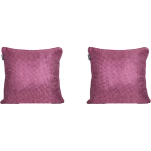 2'lı Hasır Dokulu Fitilli Çift Taraflı Kırlent Kılıfı Mor