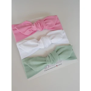 Swan Butik Renkli Kız Çocuk Bebek Bandana Seti 'lü Pembe Mint Beyaz