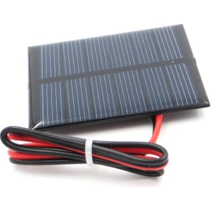 Güneş Paneli 3.7V 1W 270mA 110mm x 69mm 20cm Kablolu
