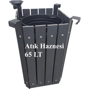 Kompozit Köşeli Çöp Kovası Sç12 Dg Antrasit (65 Lt.)
